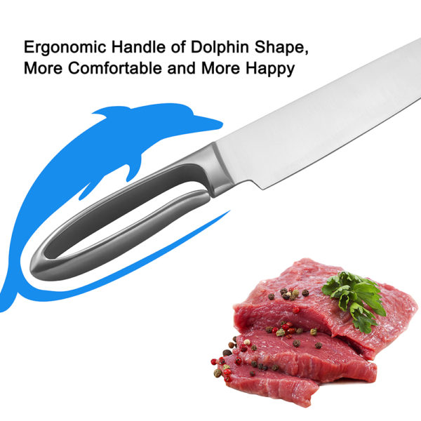 Deluxe Jumping Dolphin Stainless Steel Knife Kitchen Set